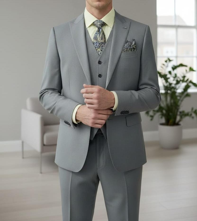 Costume Beige Foncé – 3 Pièces