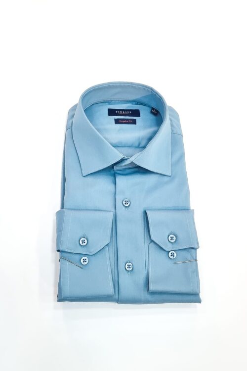 Chemise Bleu Manches Longues