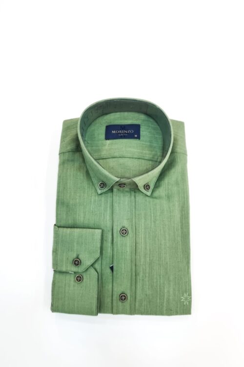 Chemise Vert Manches Longues