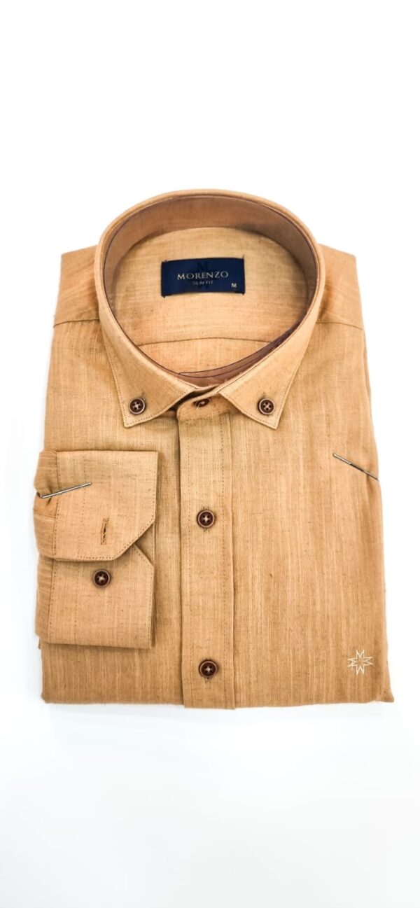 Chemise Marron Manches Longues