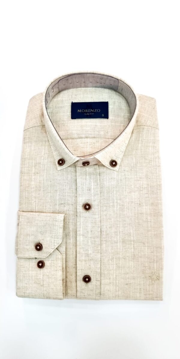 Chemise Beige Manches Longues