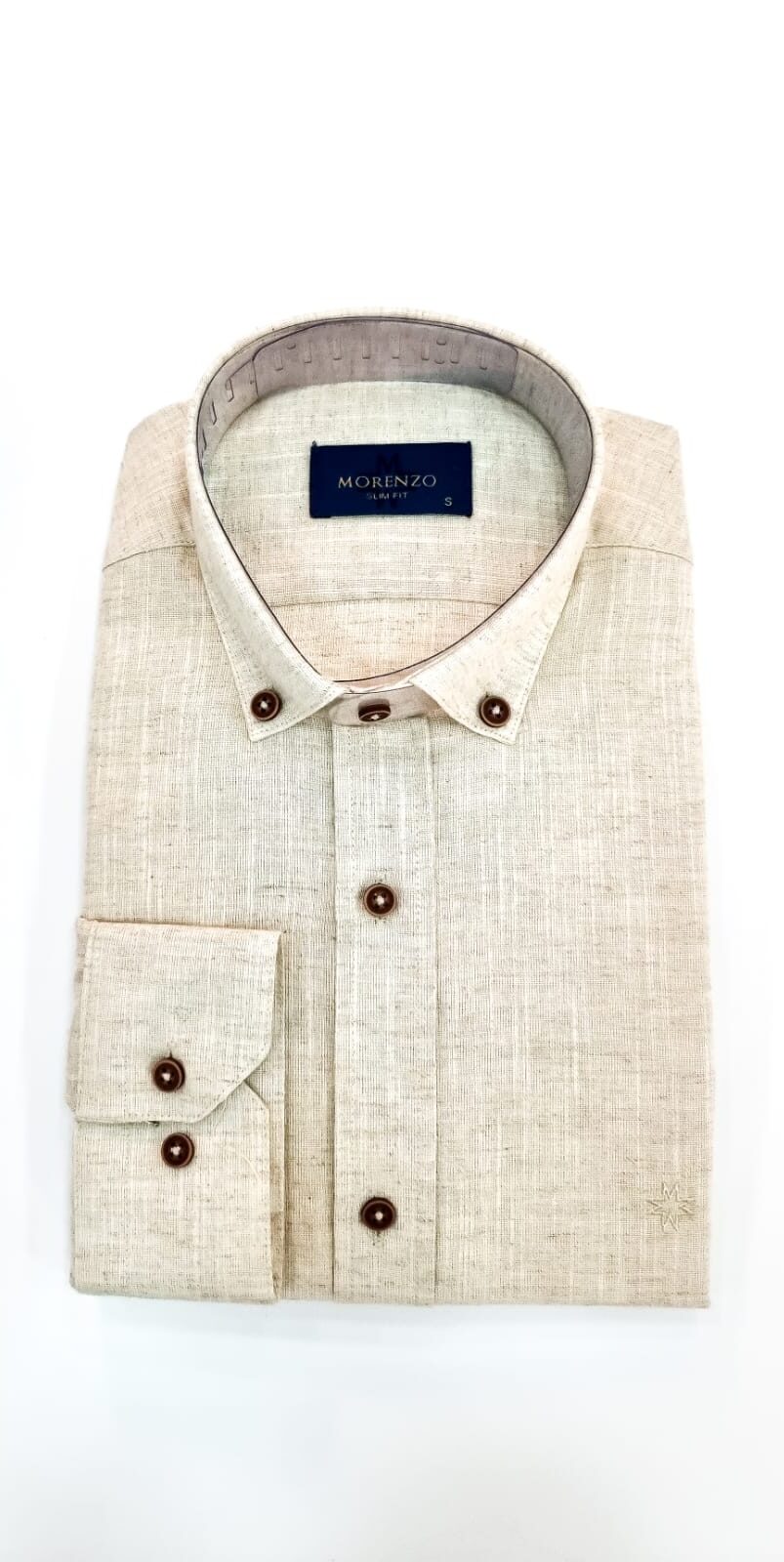 Chemise Beige Manches Longues