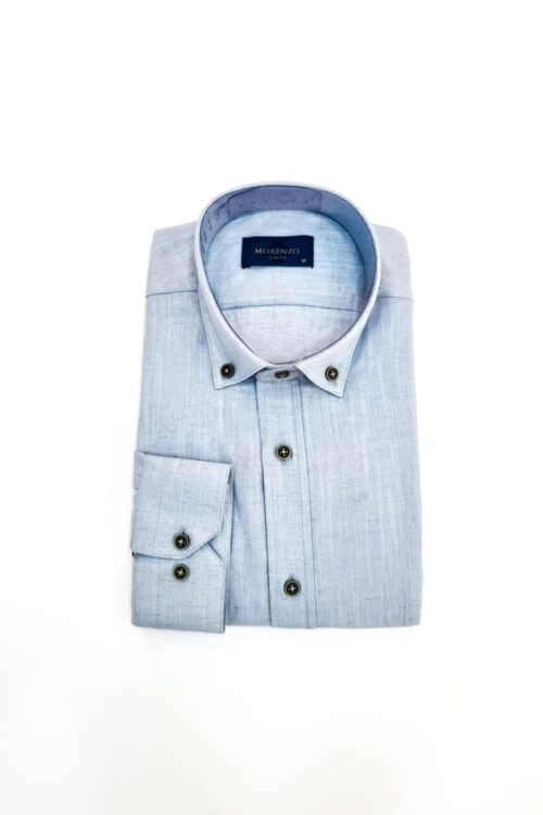 Chemise Bleu Manches Longues