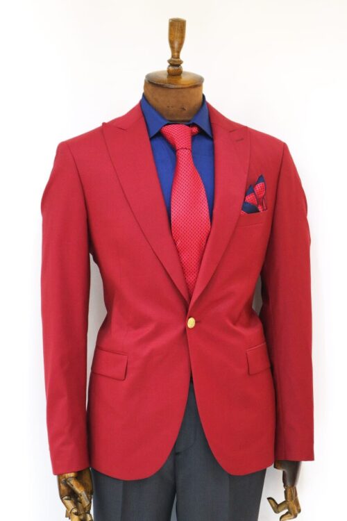 Veste Rouge Seul Bouton