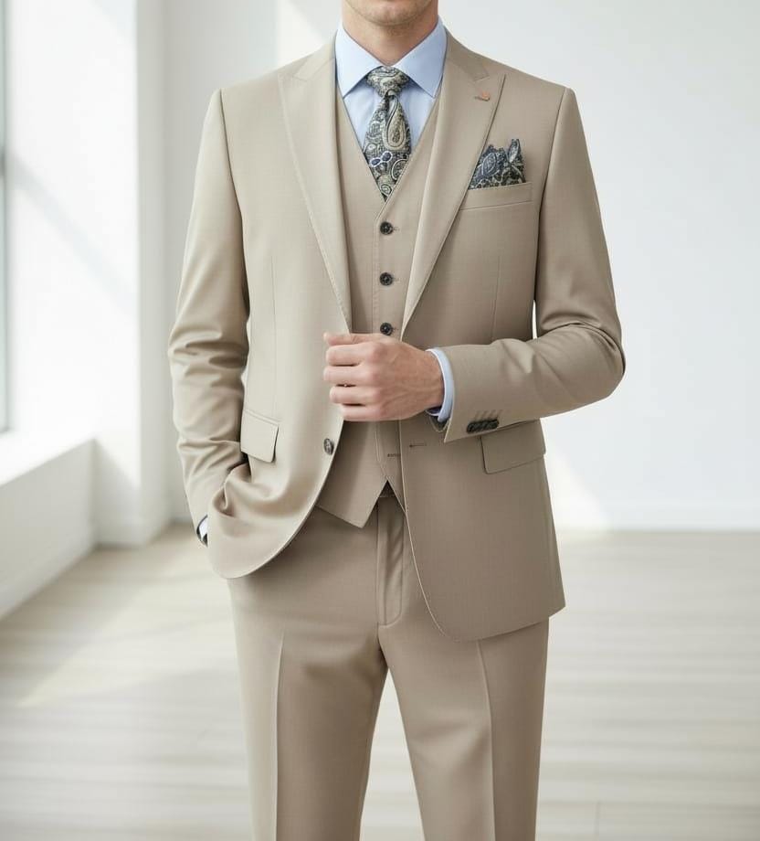 Costume Beige – 3 Pièces