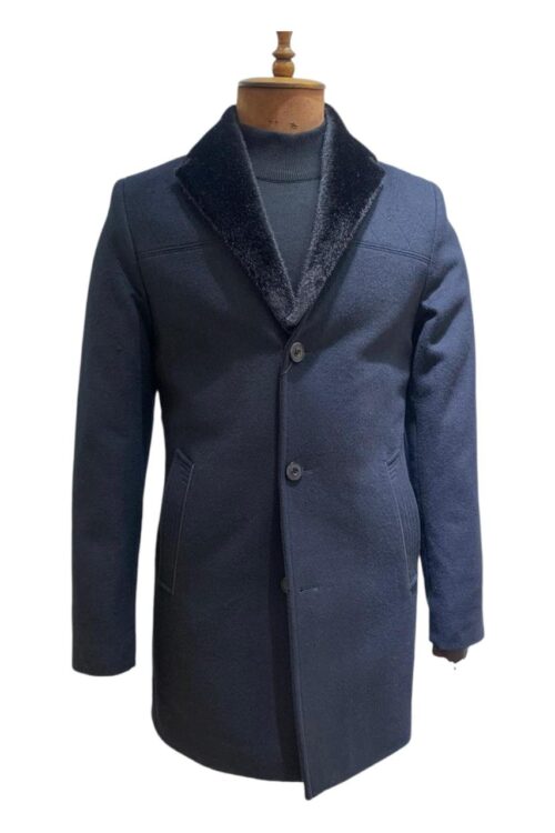 Manteau  cachemire bleu nuit