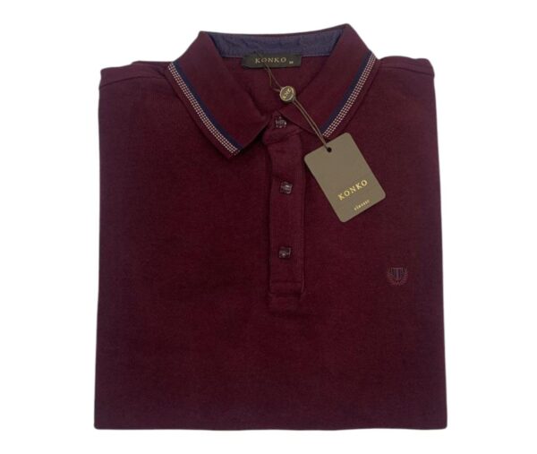 Pull Col Chemise Bordeau