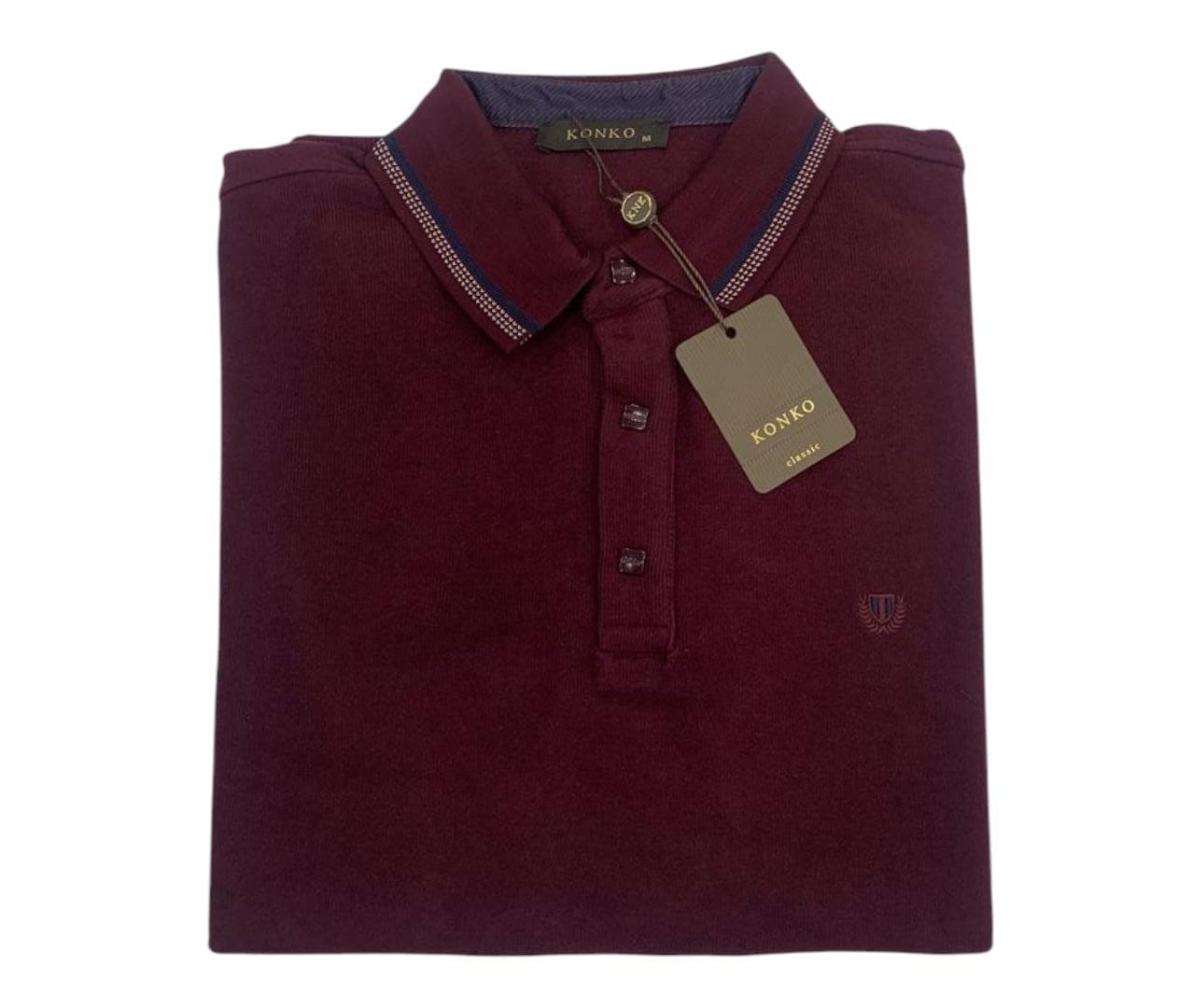 Pull Col Chemise Bordeau
