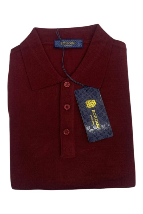 Pull Col Chemise Bordeau