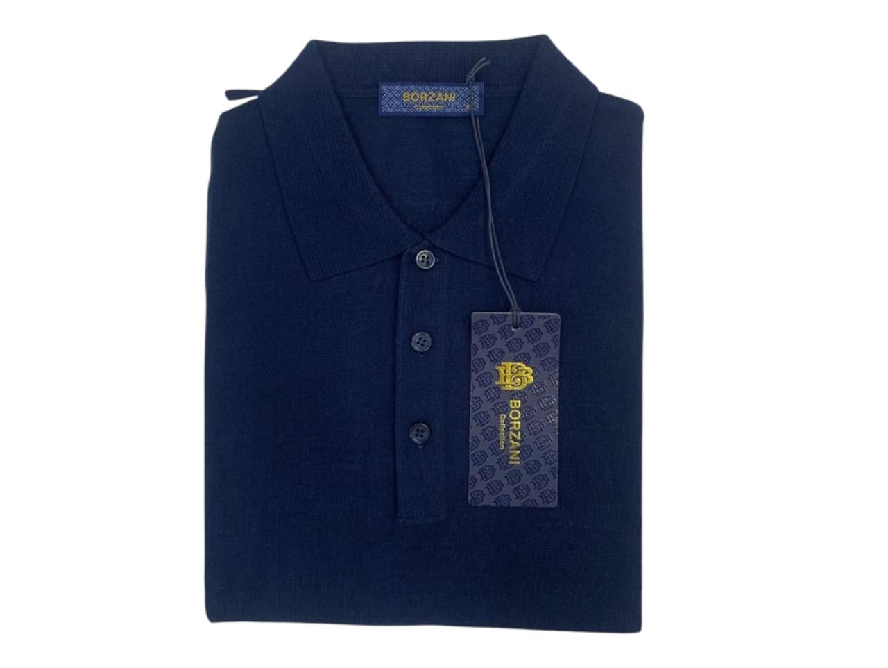 Pull Col Chemise Bleu Marine