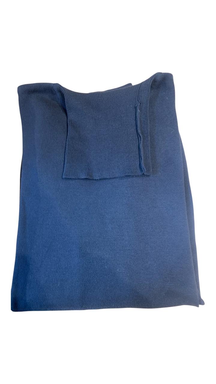 Pull Col Roulé Bleu