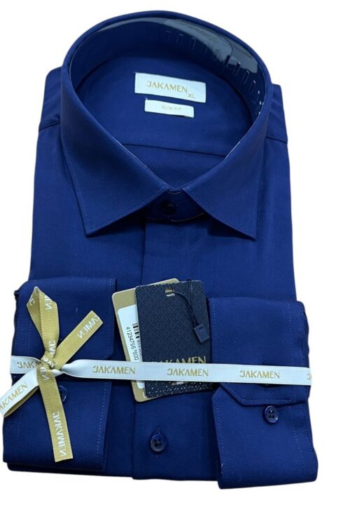 Chemise Bleu Nuit Manches Longues