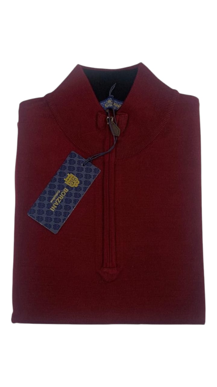 Pull Fermeture zippée Bordeau
