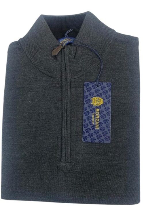 Pull Fermeture zippée Gris Foncé