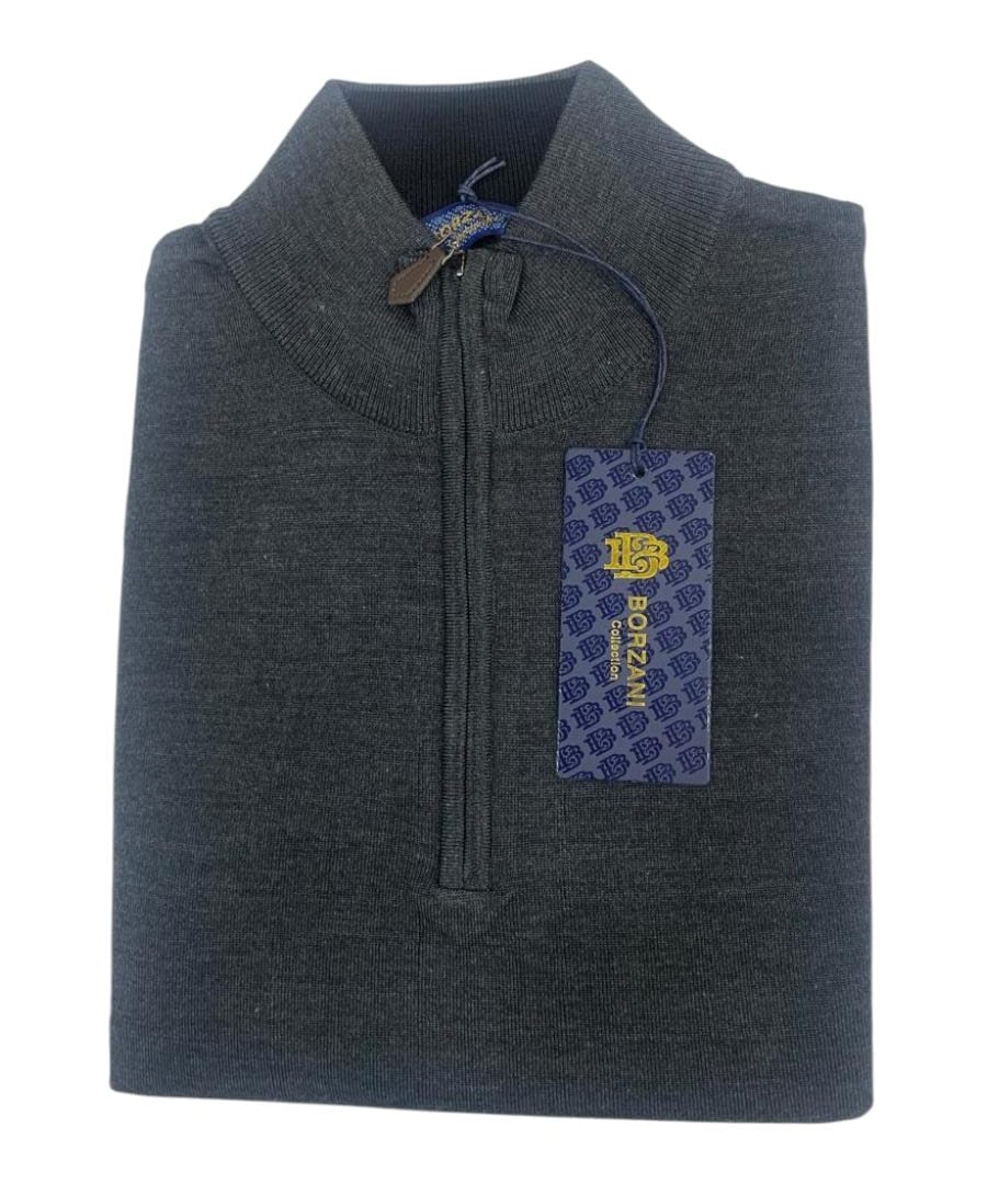 Pull Fermeture zippée Gris Foncé