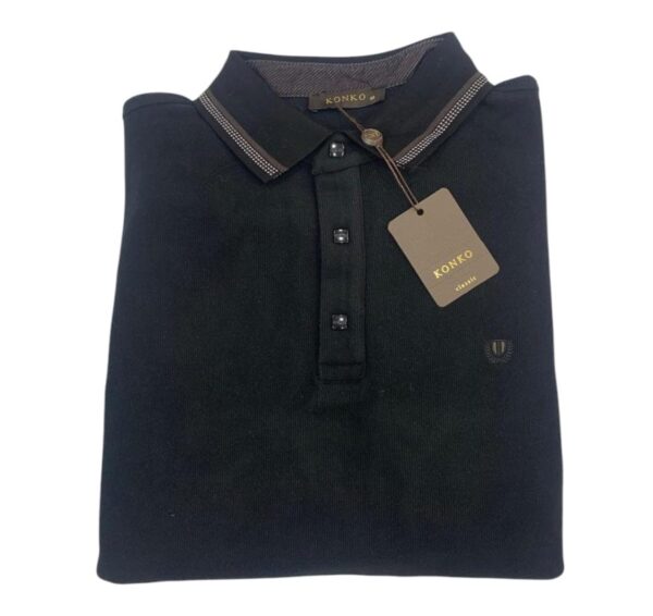 Pull Col Chemise Noir