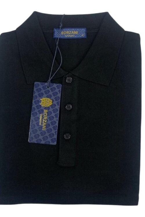 Pull Col Chemise Noir