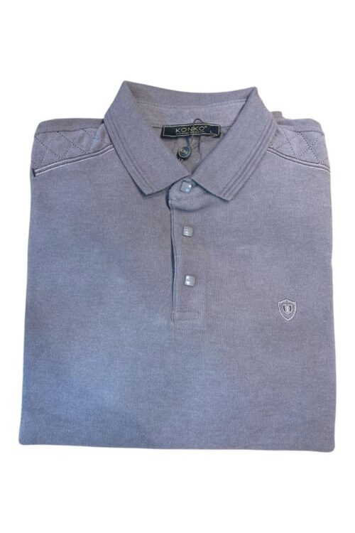 Pull Col Chemise Gris Claire