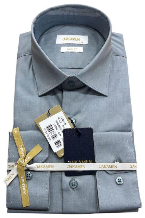 Chemise Gris Manches Longues