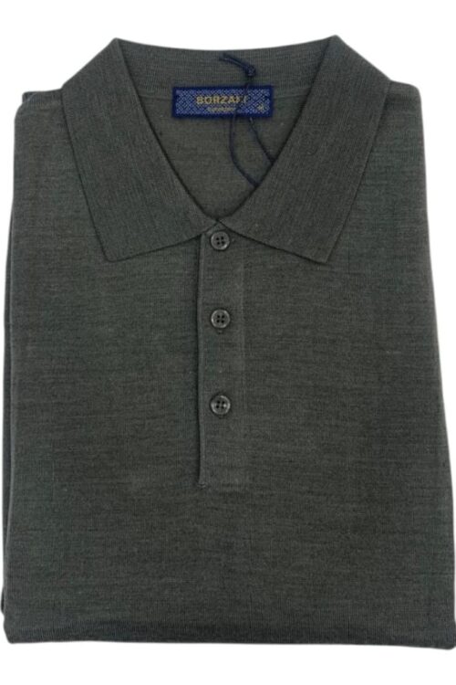 Pull Col Chemise Gris Claire