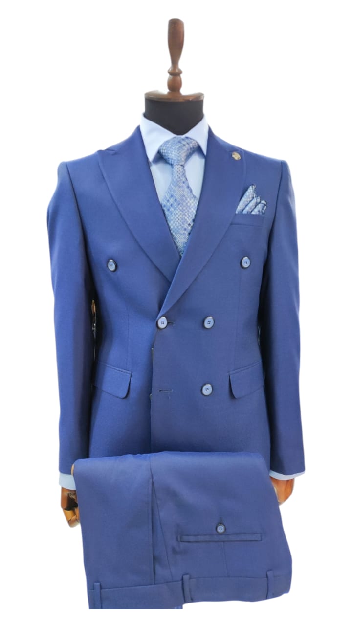Costume Croisé Bleu Marine – 2 Pièces