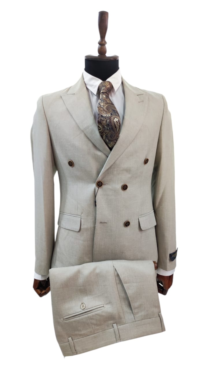 Costume Croisé Beige- 2 Pièces