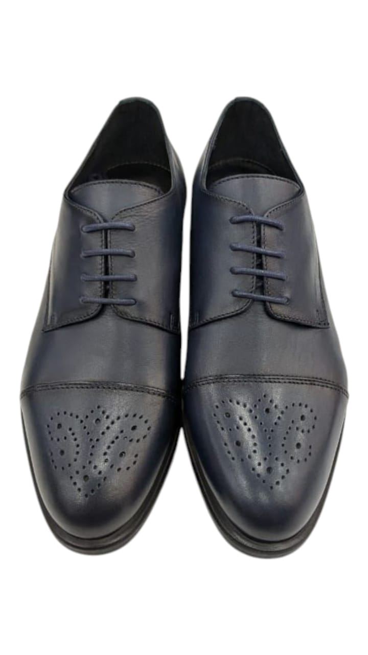 Chaussure Bleu En Cuir