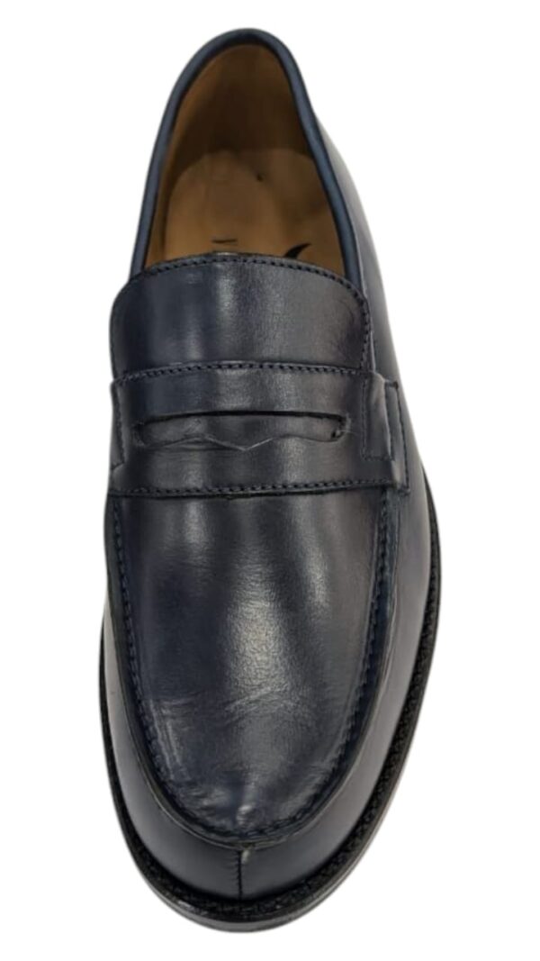 Mocassin En Cuir Bleu – Image 3
