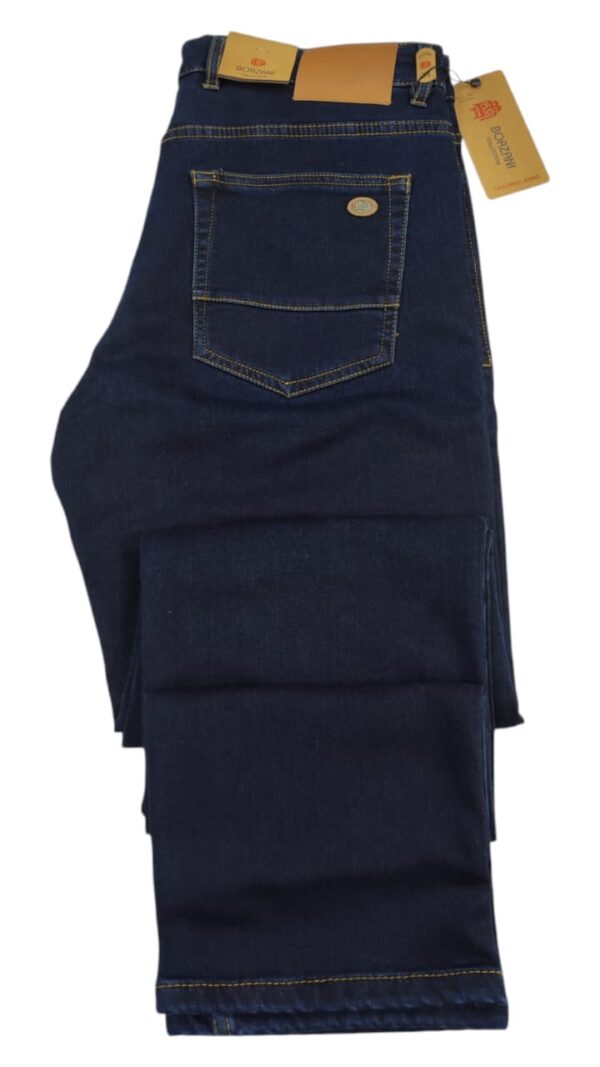 Pantalon En Jean Bleu Foncé