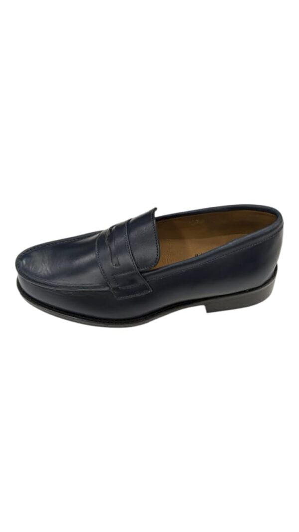 Mocassin En Cuir Bleu – Image 2