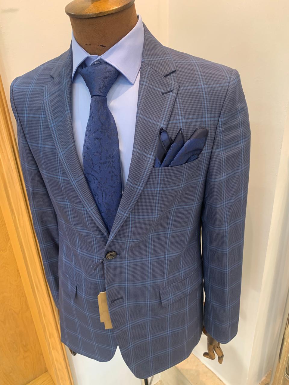 Veste à Carreaux Bleu