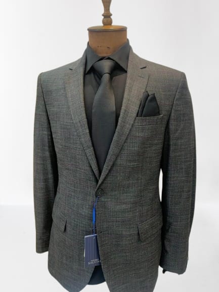 Veste à Carreaux Gris Noir