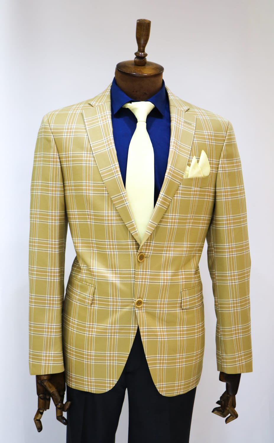 Veste à Carreaux Jaune Claire