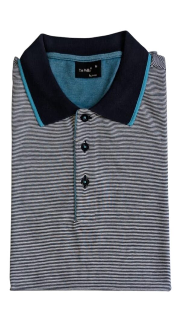Polo Gris Rayé – Image 4