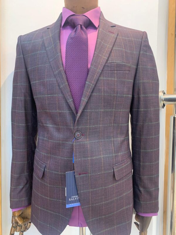 Veste à Carreaux bordeaux