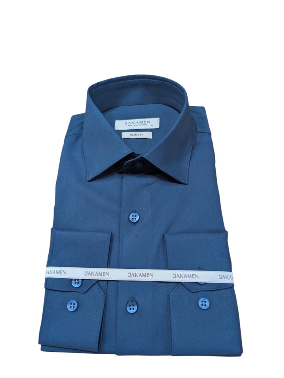 Chemise Bleu Pétrole Satin