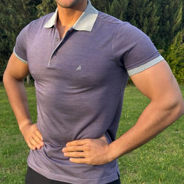 Polo Violet Gris