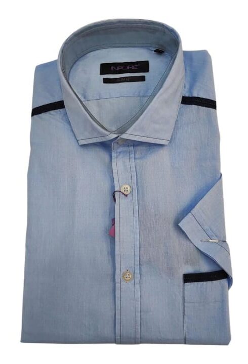 Chemise Bleu Ciel Demi Manche