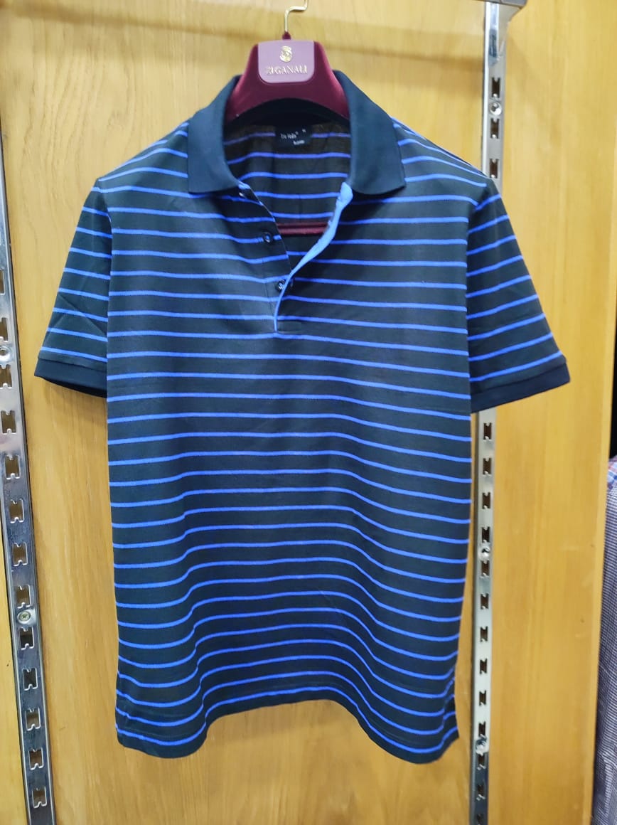 Polo Noir Rayé