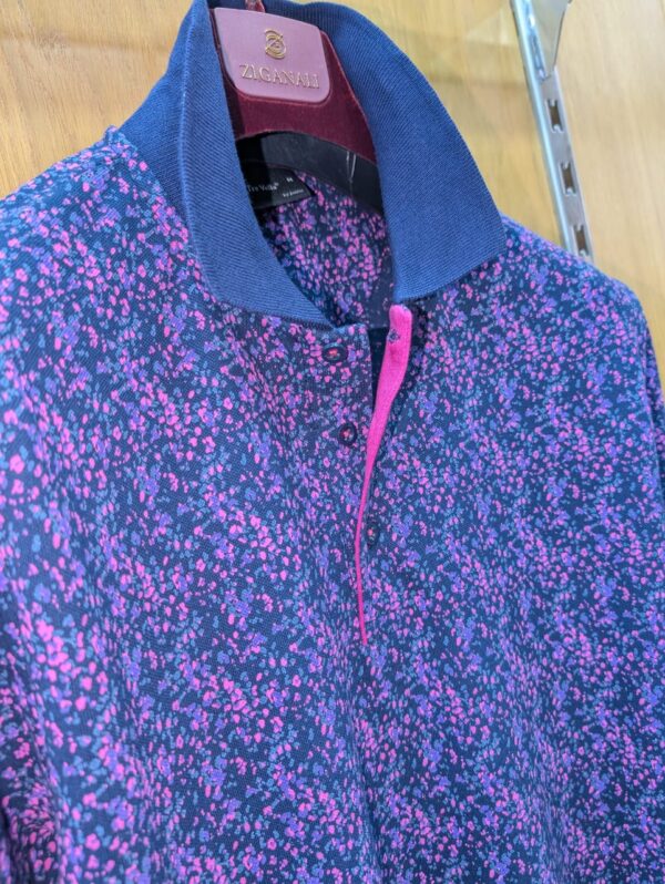 Polo Bleu Nuit Fleuri – Image 4