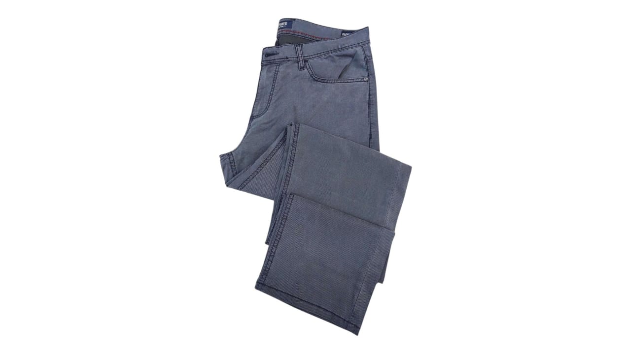 Pantalon En Toile Bleu Djin