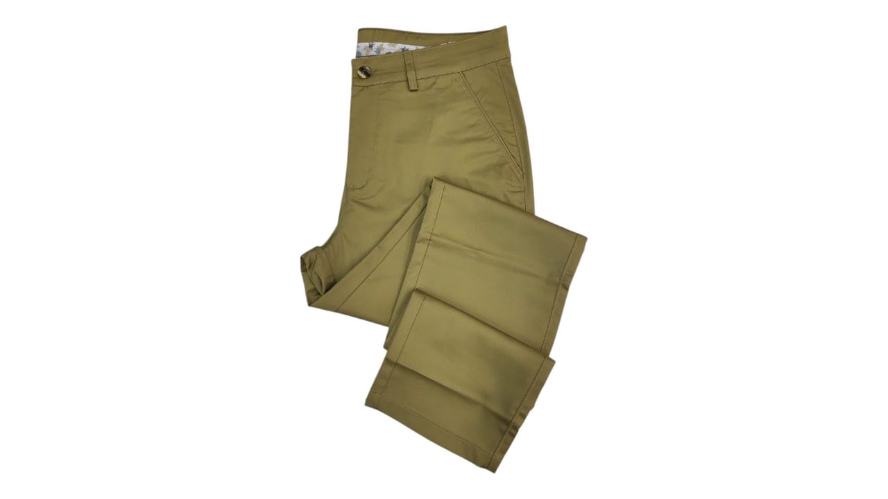 Pantalon En Toile Jaune