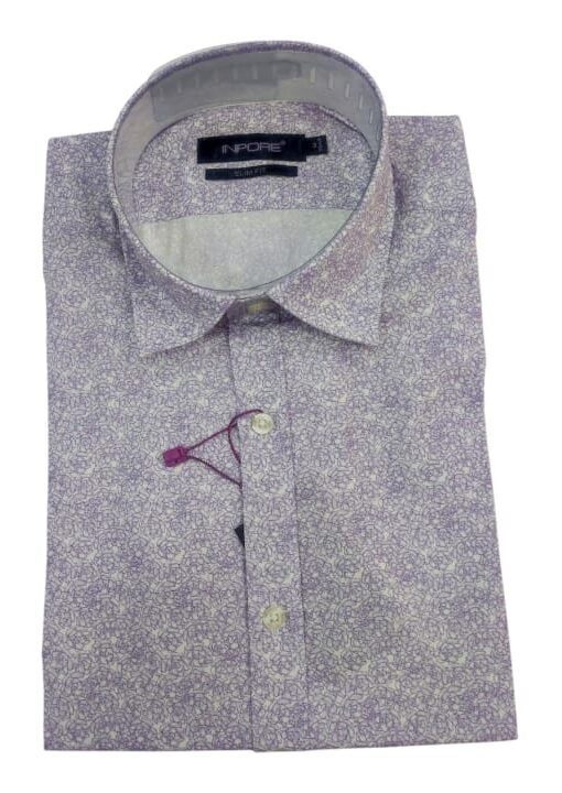 Chemise Violet  Demi Manche