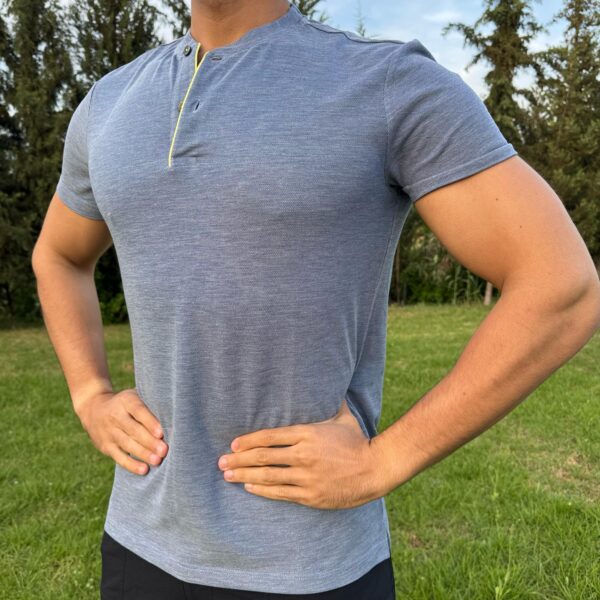 Polo Gris Bleu