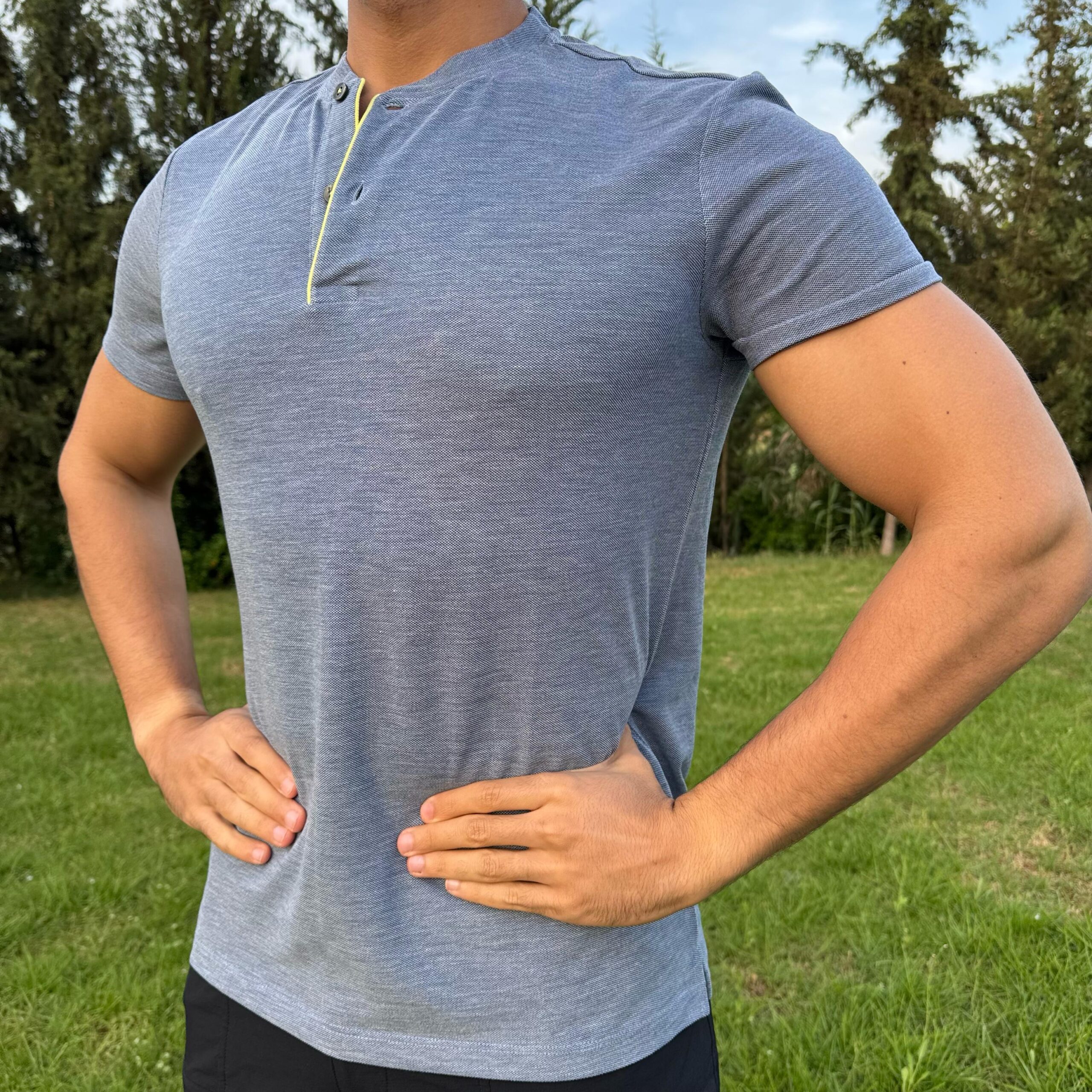 Polo Gris Bleu