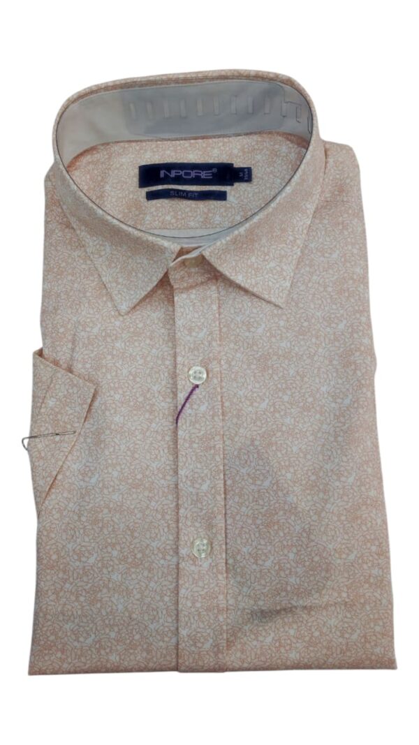 Chemise Orange Demi Manche