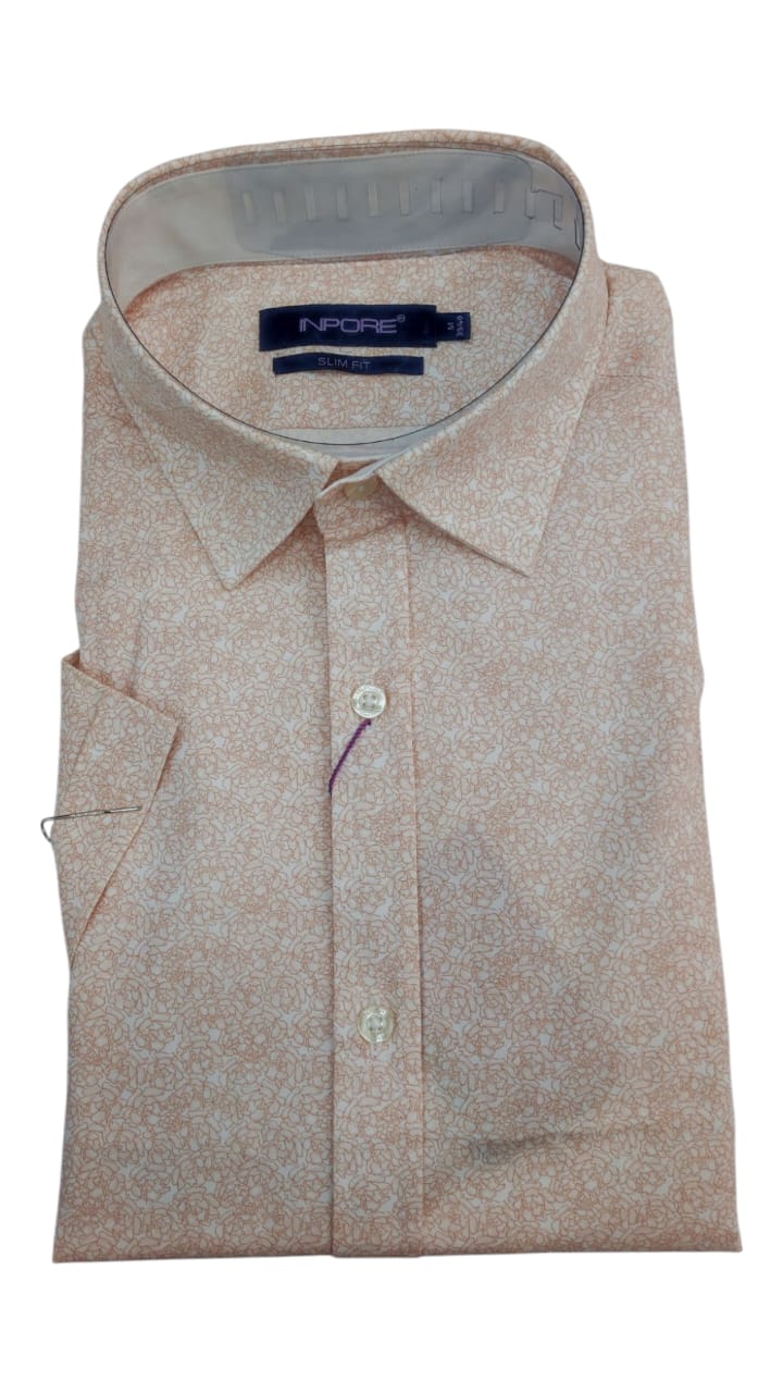 Chemise Orange Demi Manche