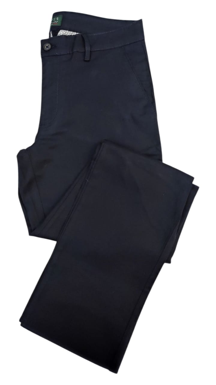 Pantalon En Toile Bleu Nuit