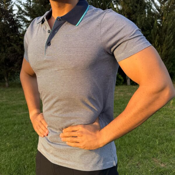 Polo Gris Rayé