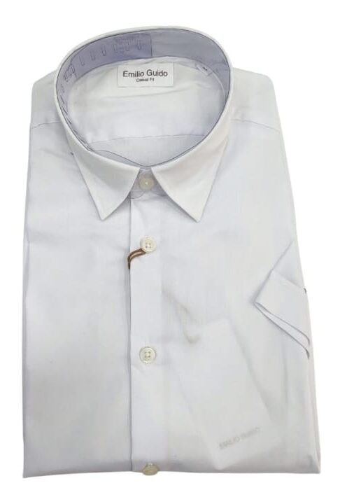 Chemise Blanc Simple Demi Manche